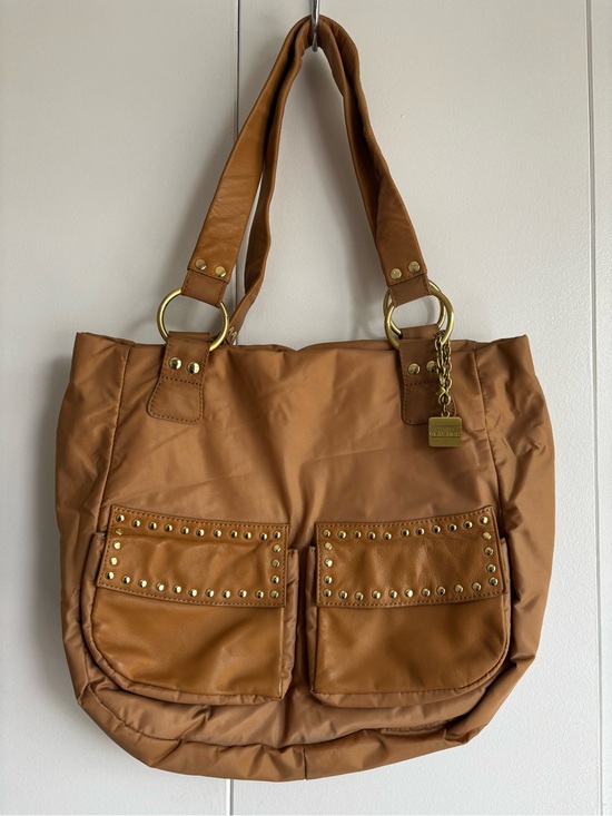 Kenneth Cole Handbags - Kenneth Cole Tan Stud-Accent Tote Bag NWOT